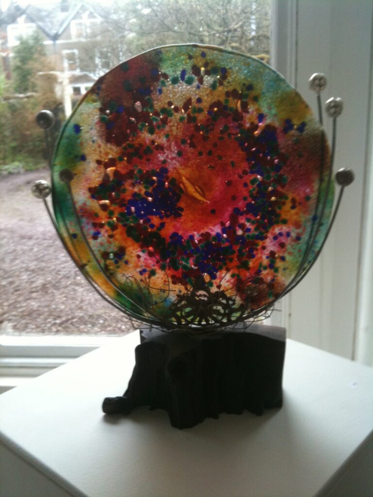 Circle on wood
