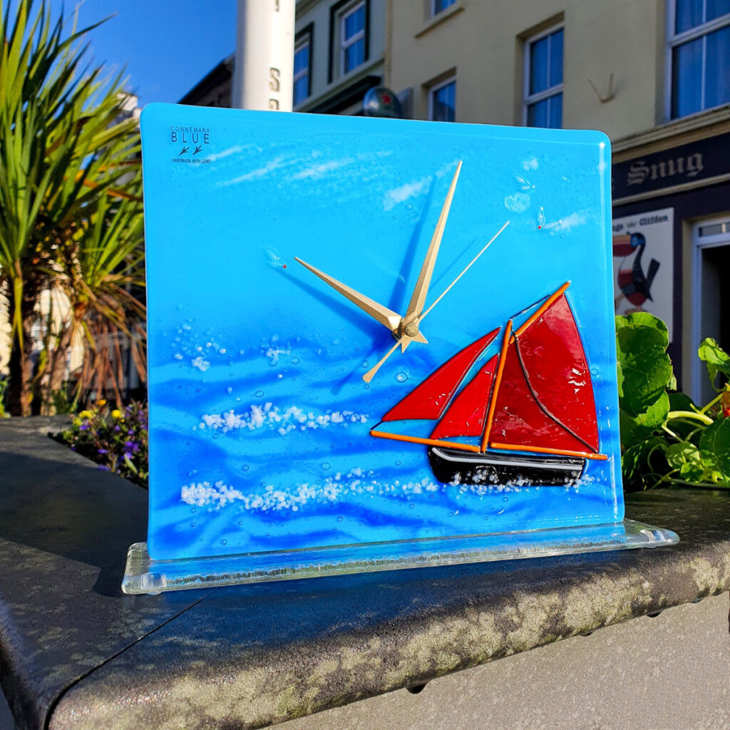ConnemaraBlue_GalwayHookerClock Connemara Blue