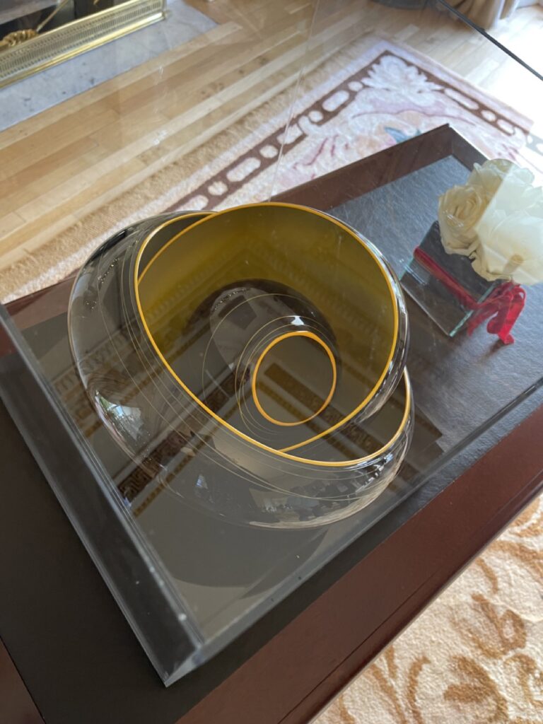 Dale Chihuly 'The Raven Black Basket with Yellow Wrap' 2015