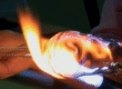 Glass blowing illustrated by Artist Fiona Byrne, member of GSoI.