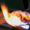 Glass blowing illustrated by Artist Fiona Byrne, member of GSoI.